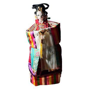 KOREAN SONOKONG HANBOK 18.5" Doll Royal Traditional Embroidery Wedding Bride